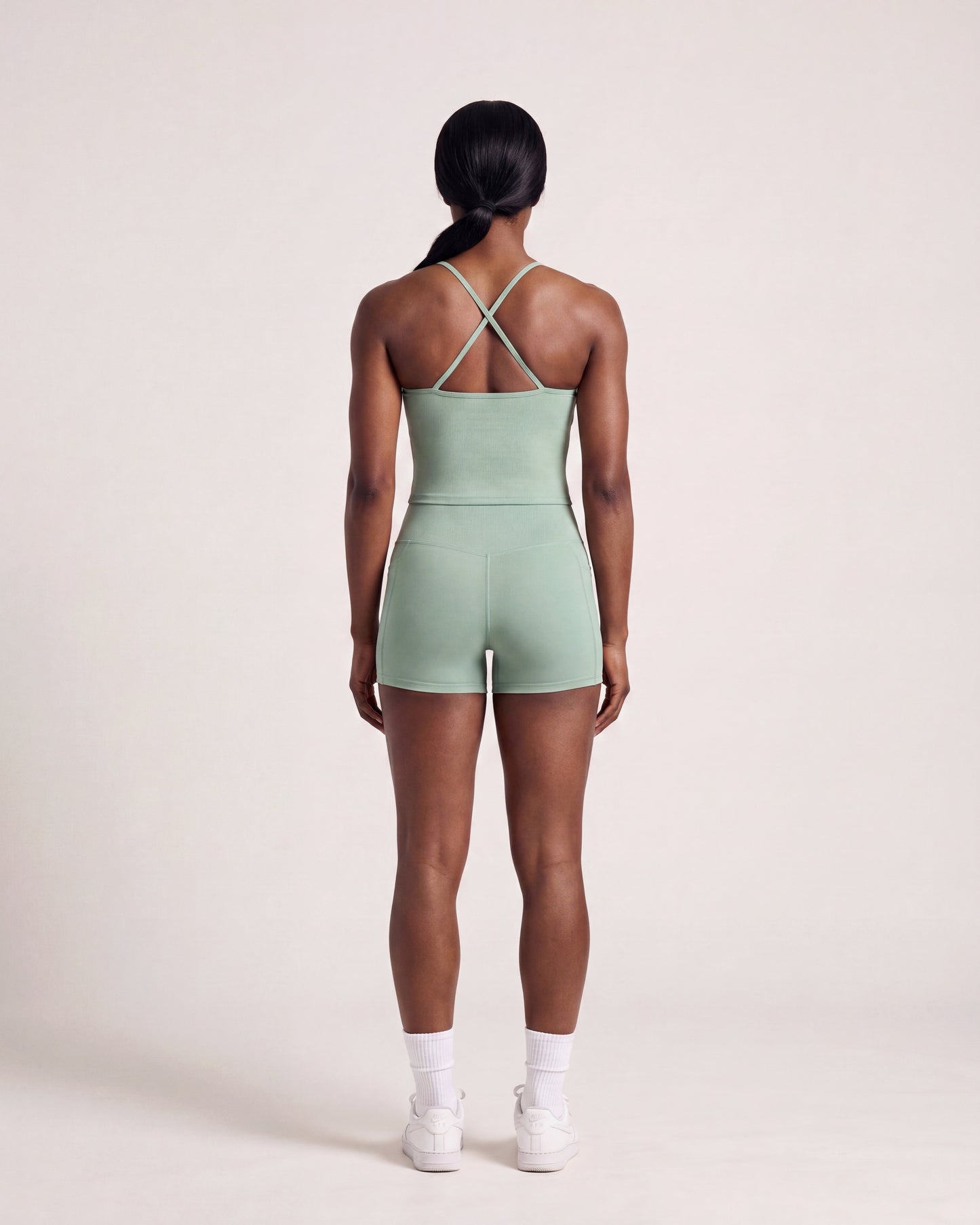 VARCEA Light Green Pocket Shorts