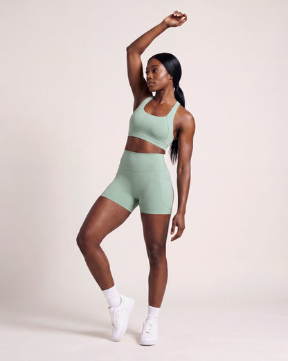 VARCEA Light Green Pocket Shorts