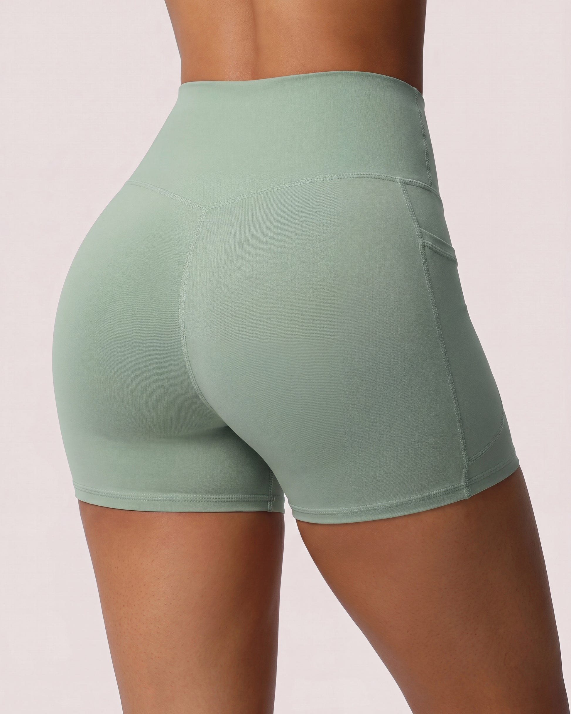 VARCEA Light Green Pocket Shorts