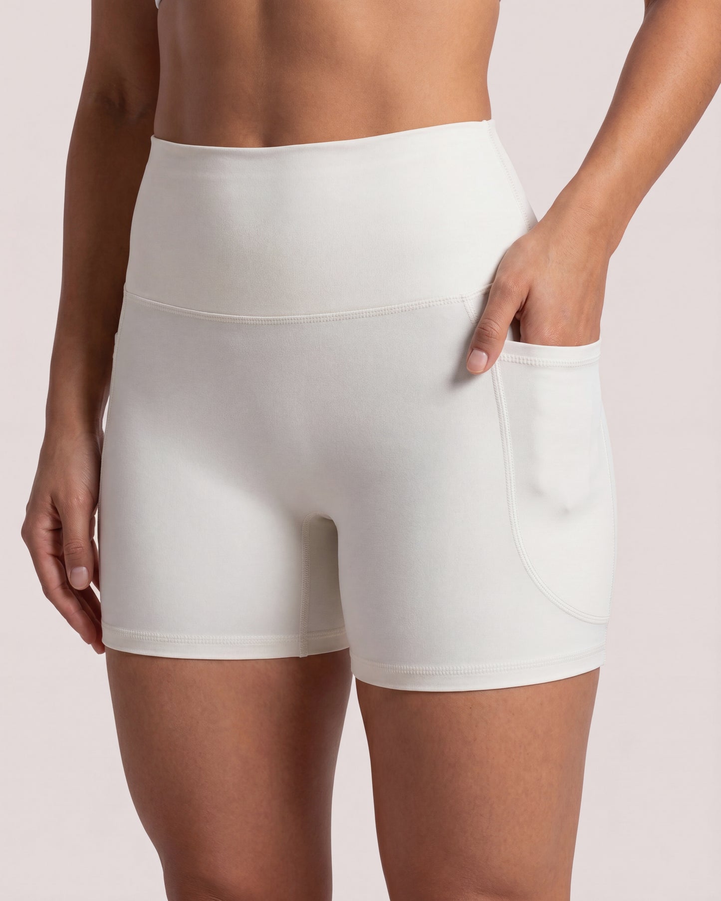 VARCEA Light Ivory Pocket Shorts