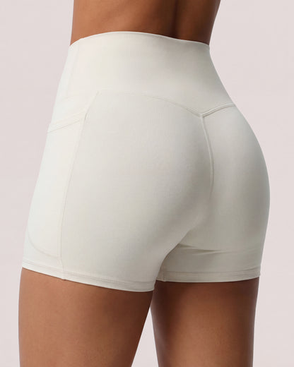 VARCEA Light Ivory Pocket Shorts