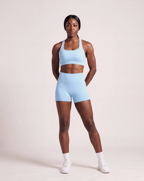 VARCEA Sky Blue Pocket Shorts