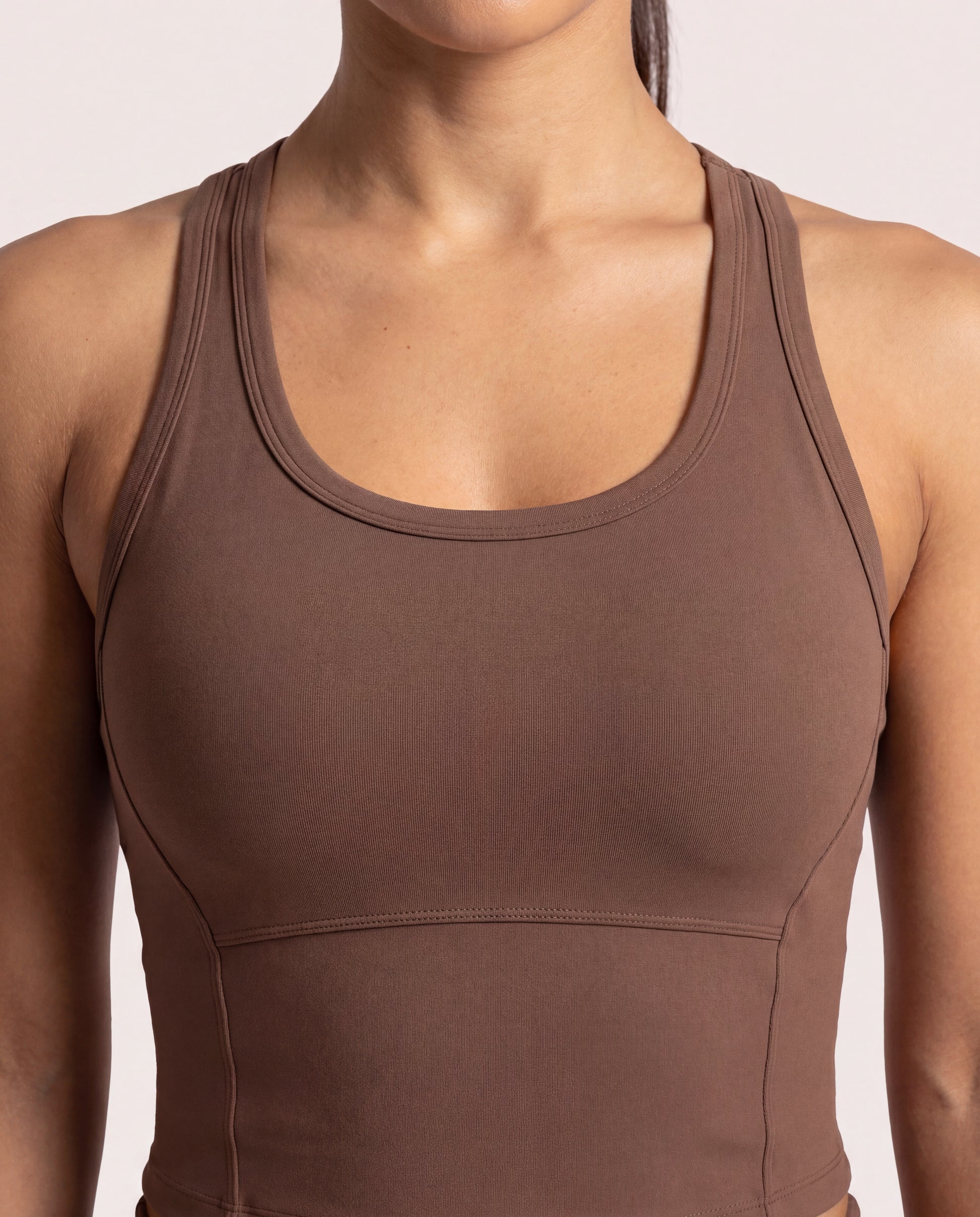 VARCEA Brown Seamless High Tank