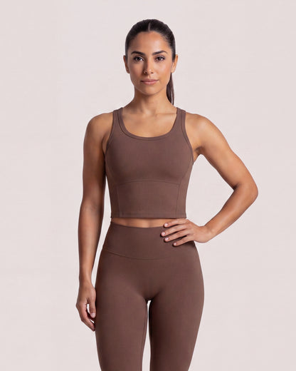 VARCEA Brown Seamless High Tank