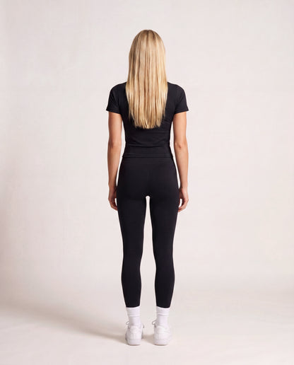 VARCEA Black Seamless T Shirt