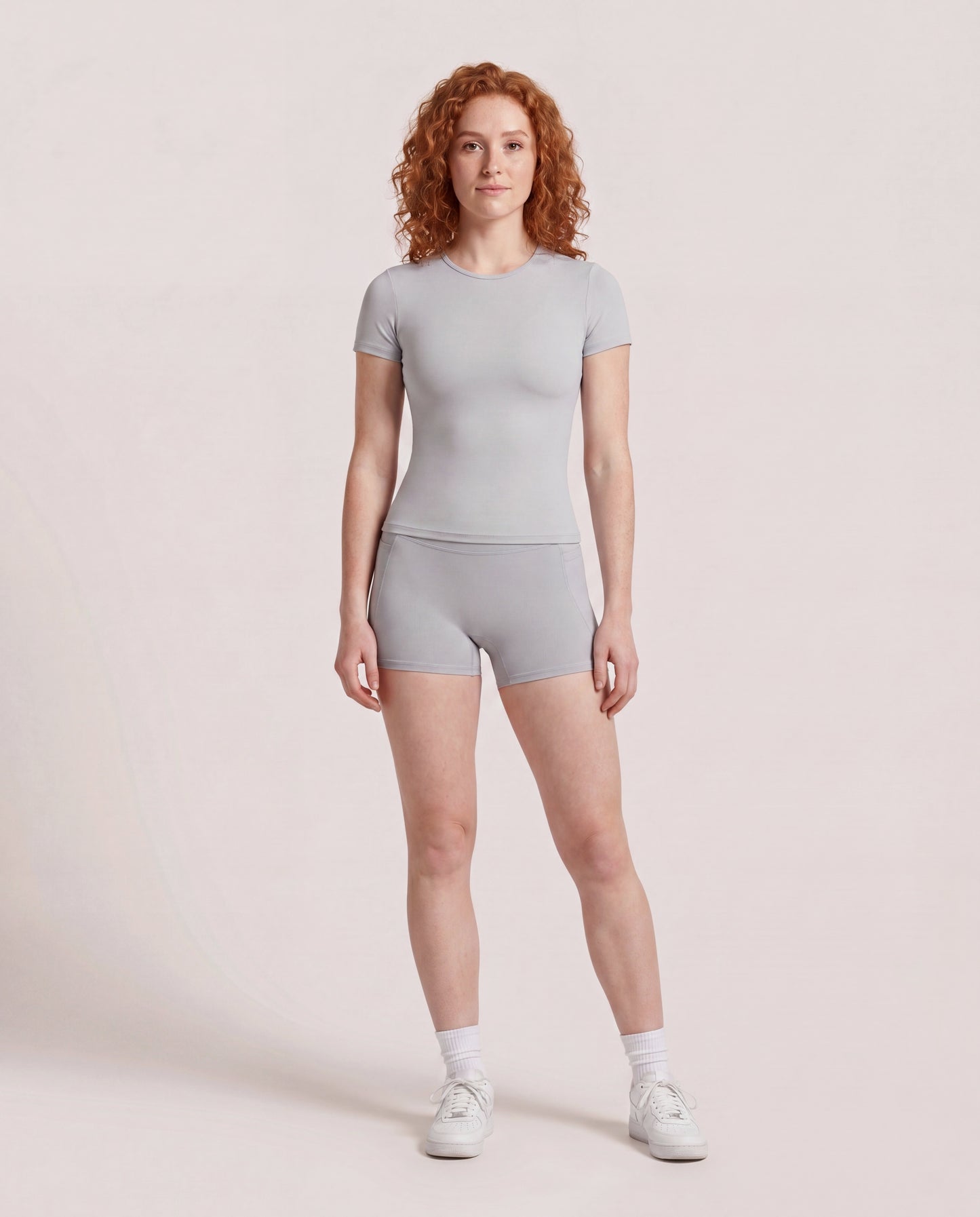 VARCEA Light Gray Seamless T Shirt