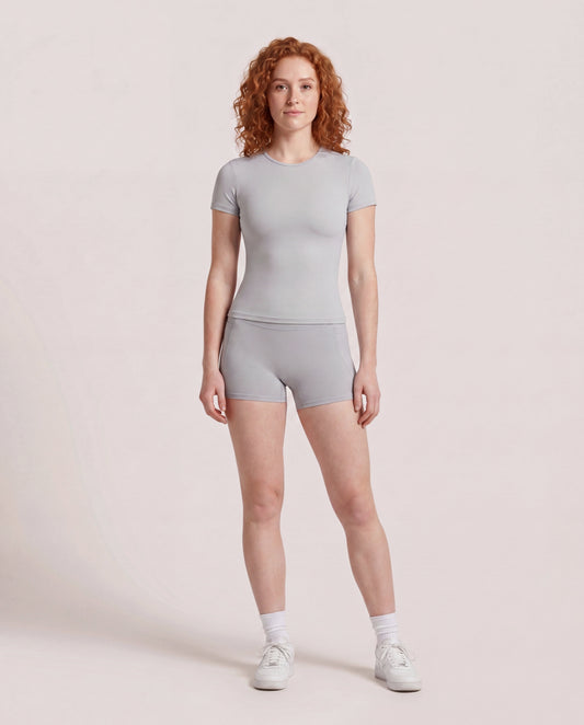 VARCEA Light Gray Seamless T Shirt