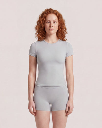 VARCEA Light Gray Seamless T Shirt