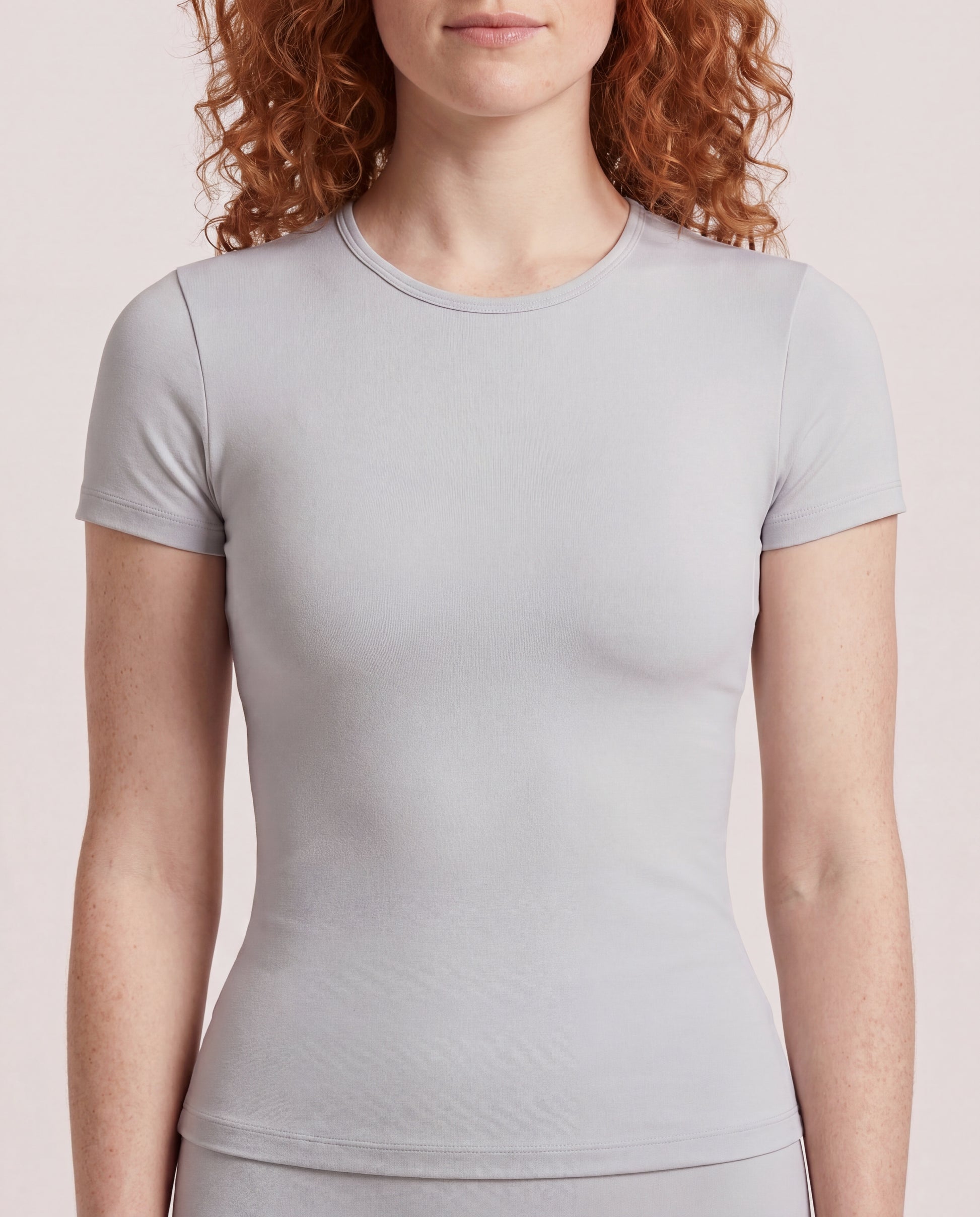 VARCEA Light Gray Seamless T Shirt