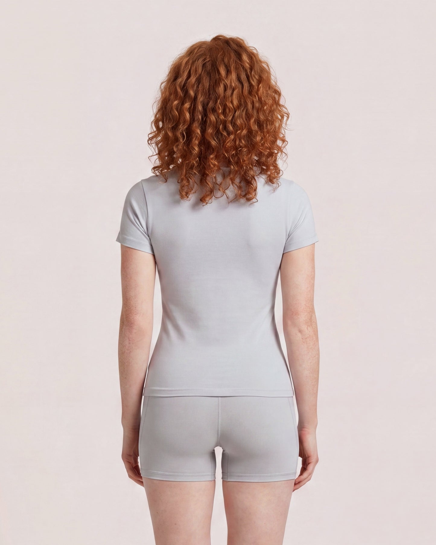 VARCEA Light Gray Seamless T Shirt
