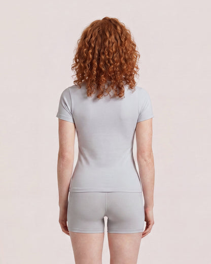 VARCEA Light Gray Seamless T Shirt