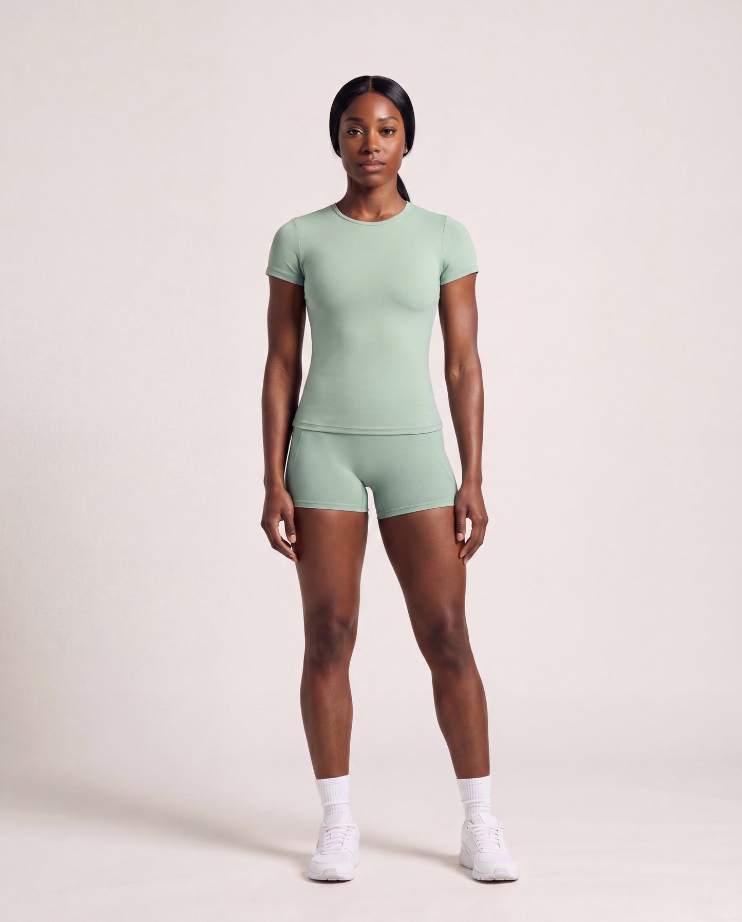 VARCEA Light Green Seamless T Shirt