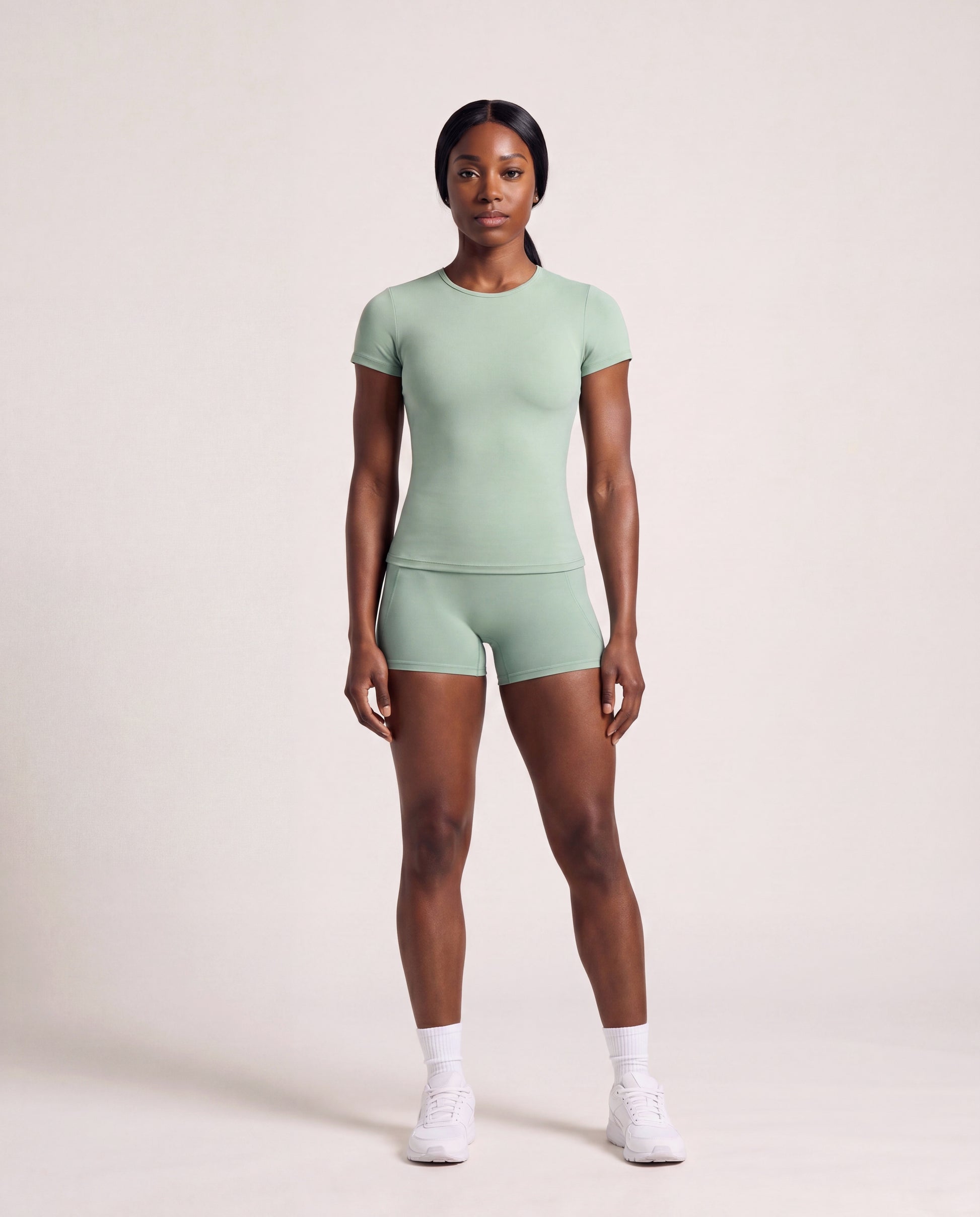 VARCEA Light Green Seamless T Shirt
