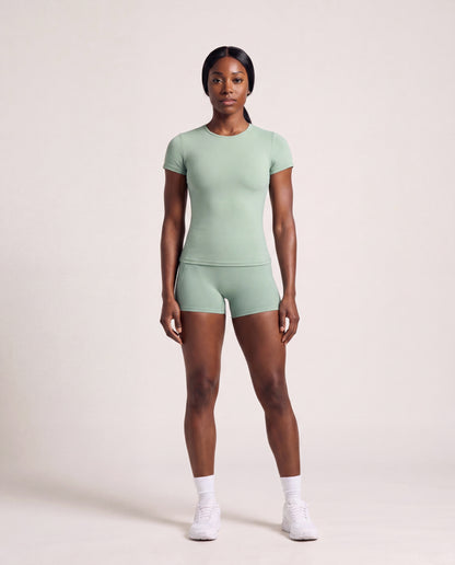 VARCEA Light Green Seamless T Shirt