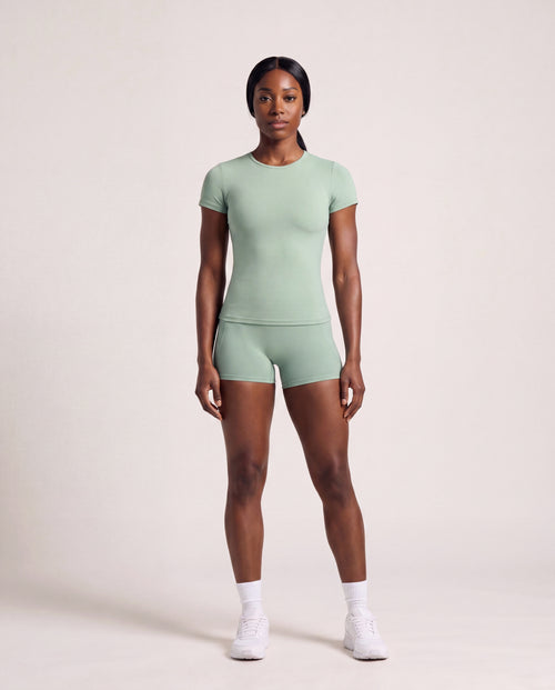 VARCEA Light Green Seamless T Shirt