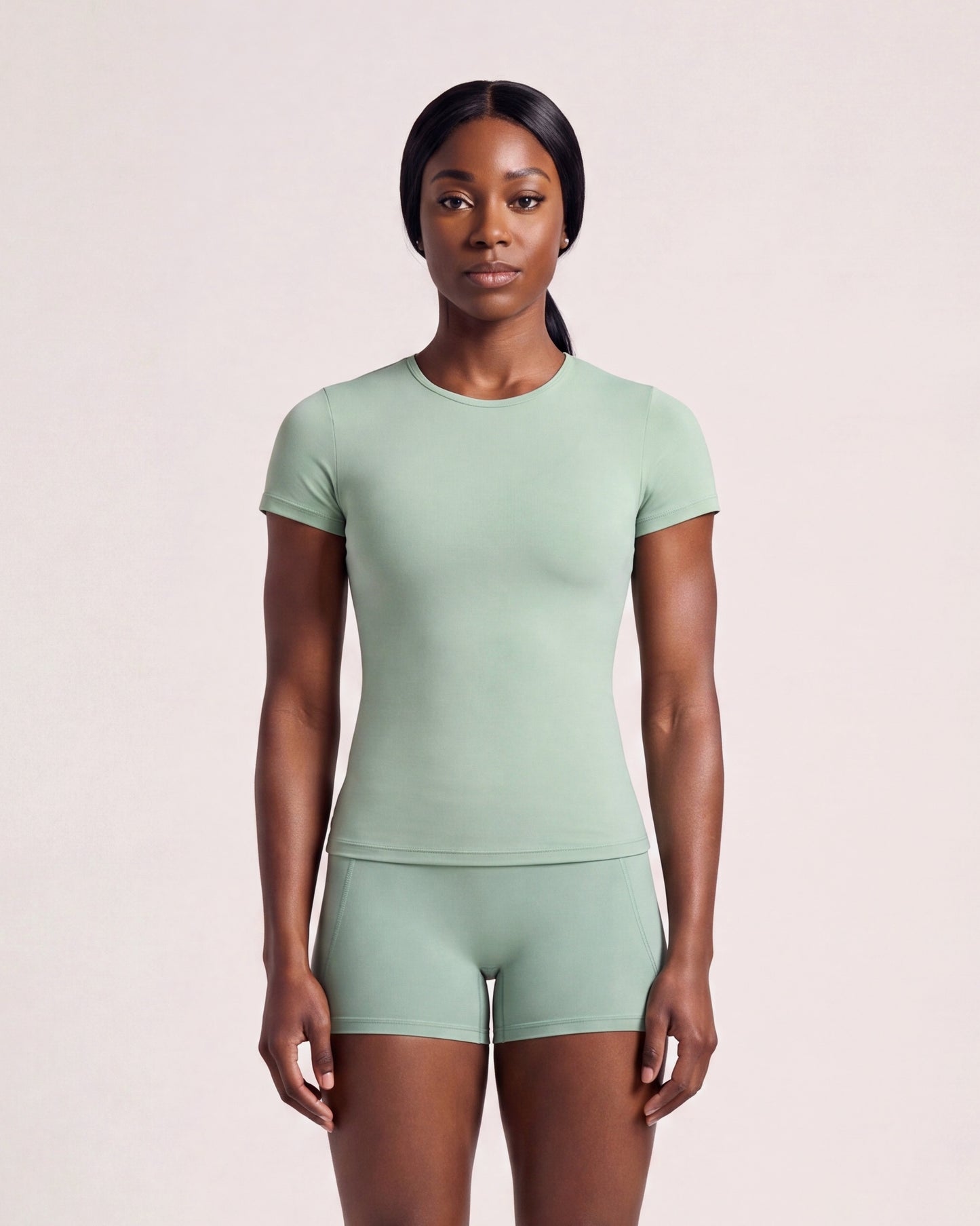 VARCEA Light Green Seamless T Shirt