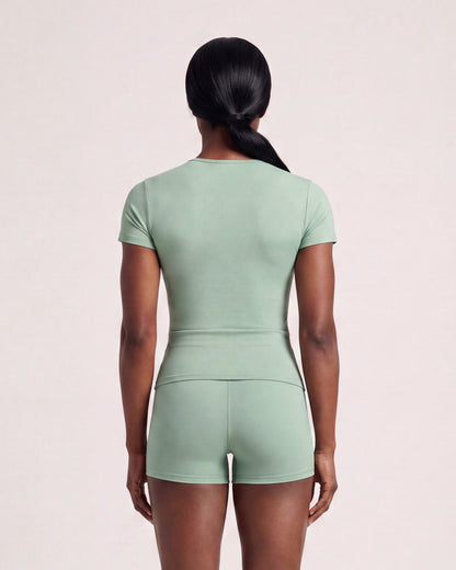 VARCEA Light Green Seamless T Shirt