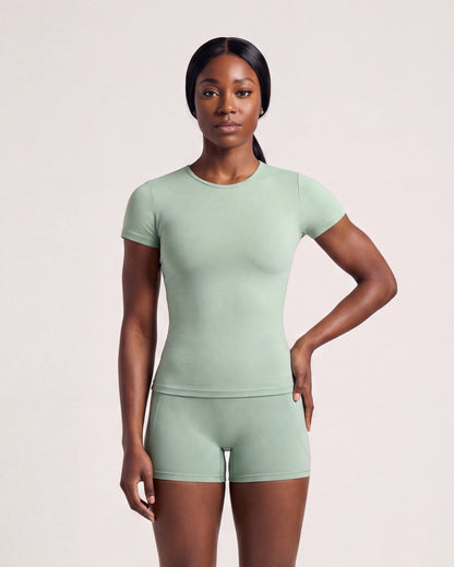 VARCEA Light Green Seamless T Shirt