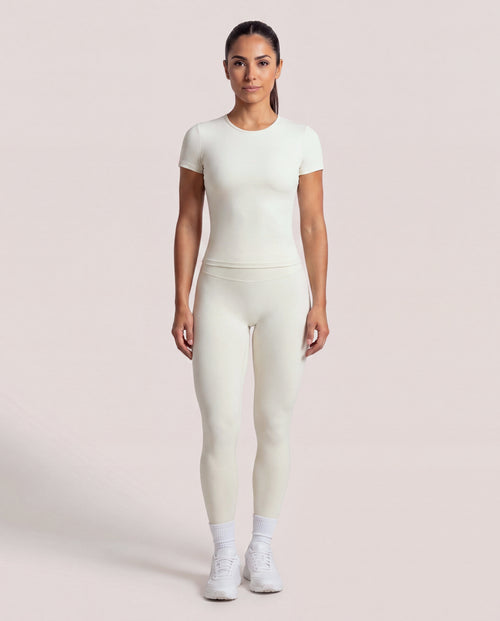 VARCEA Light Ivory Seamless T Shirt