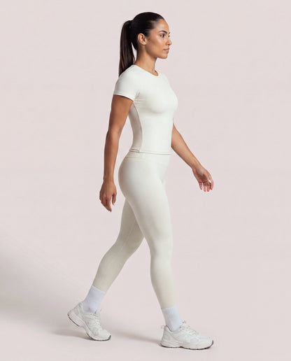 VARCEA Light Ivory Seamless T Shirt