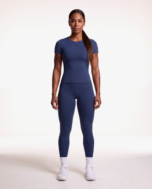 VARCEA Navy Seamless T Shirt