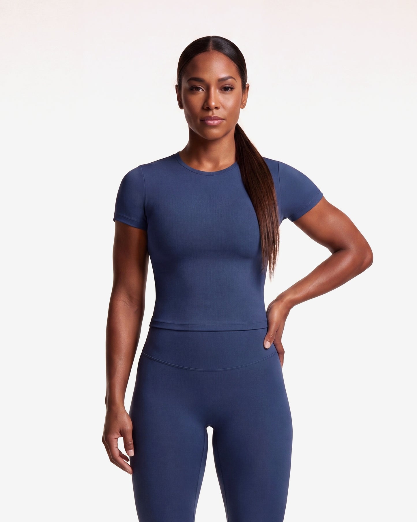 VARCEA Navy Seamless T Shirt