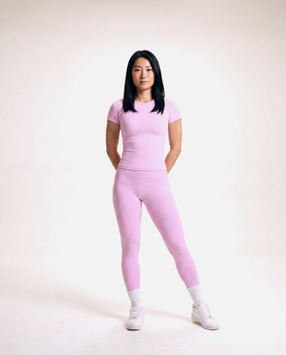 VARCEA Pink Seamless T Shirt