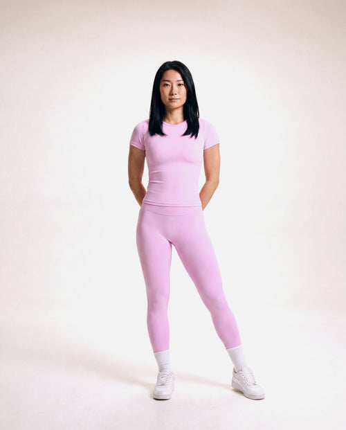 VARCEA Pink Seamless T Shirt