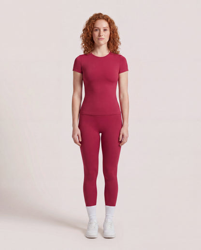 VARCEA Red Seamless T Shirt