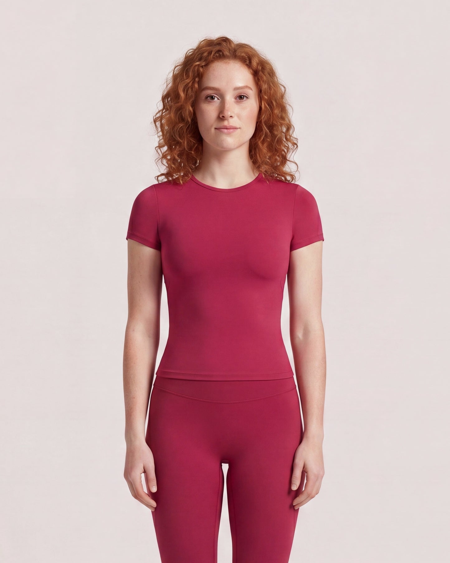 VARCEA Red Seamless T Shirt