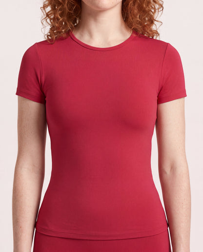VARCEA Red Seamless T Shirt