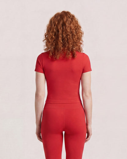 VARCEA Red Seamless T Shirt