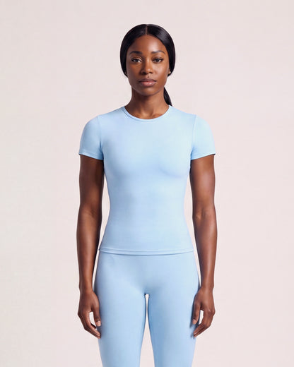 VARCEA Sky Blue Seamless T Shirt