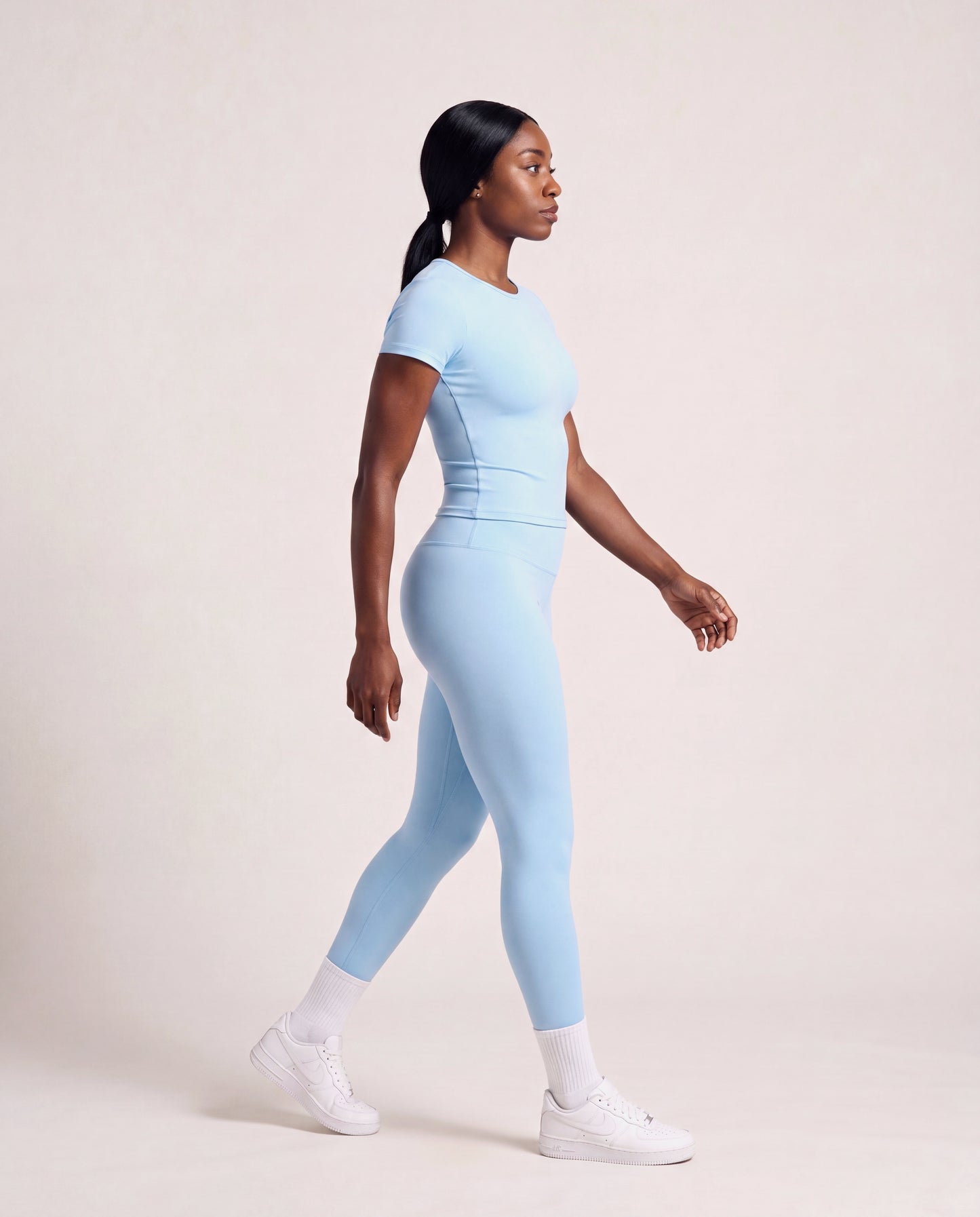 VARCEA Sky Blue Seamless T Shirt