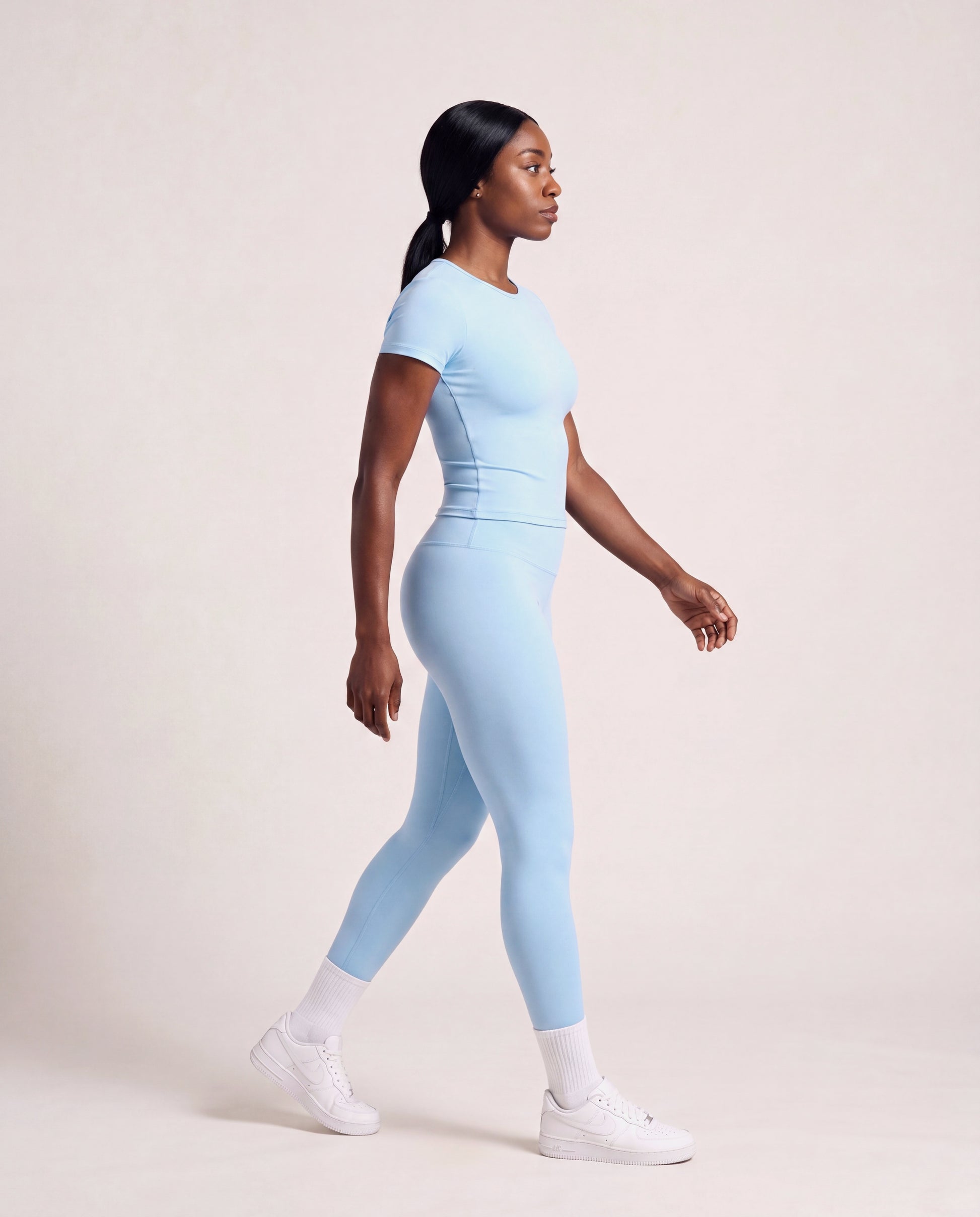 VARCEA Sky Blue Seamless T Shirt