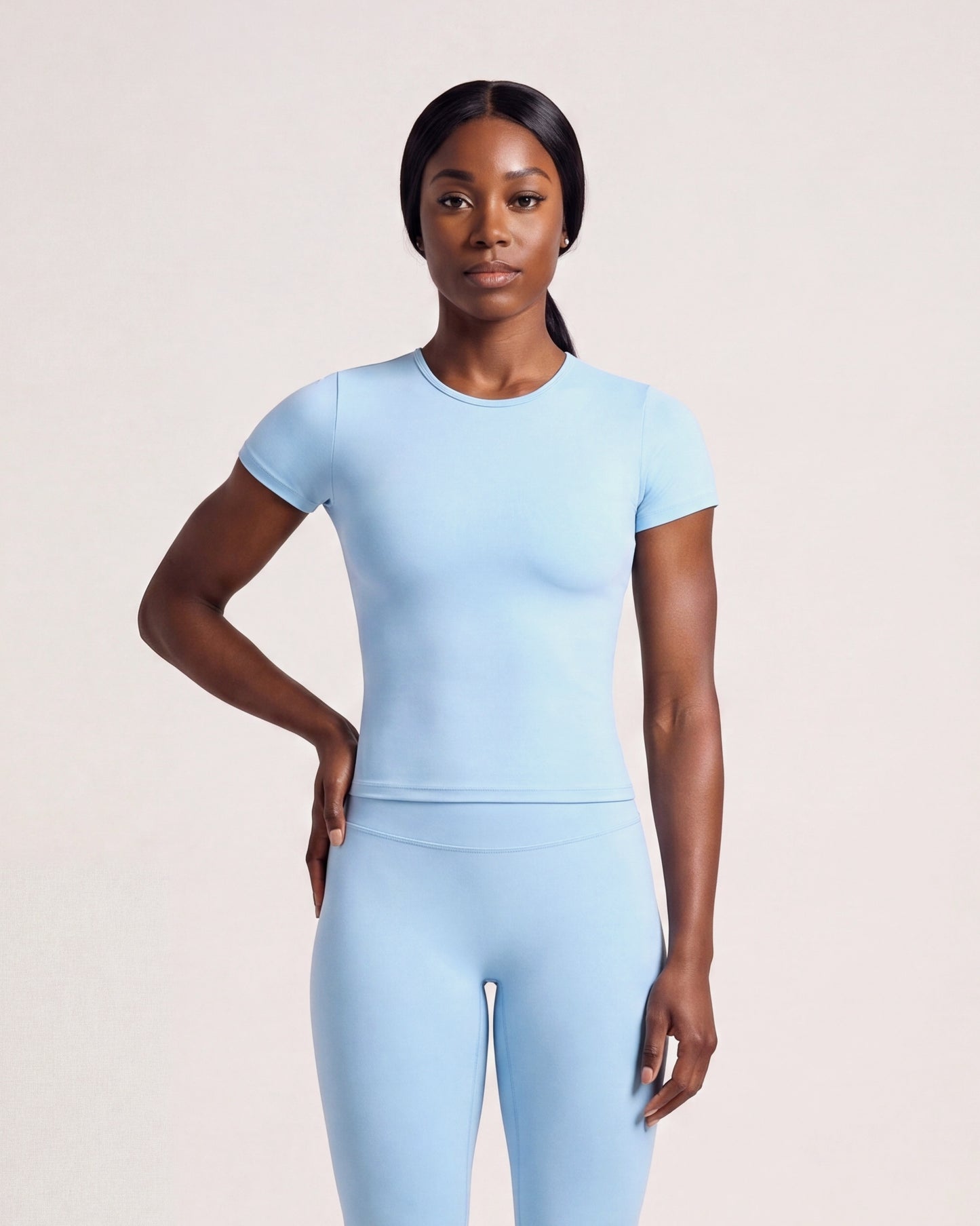 VARCEA Sky Blue Seamless T Shirt