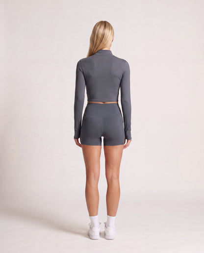 VARCEA Graphite Gray Seamless Zipper Jacket