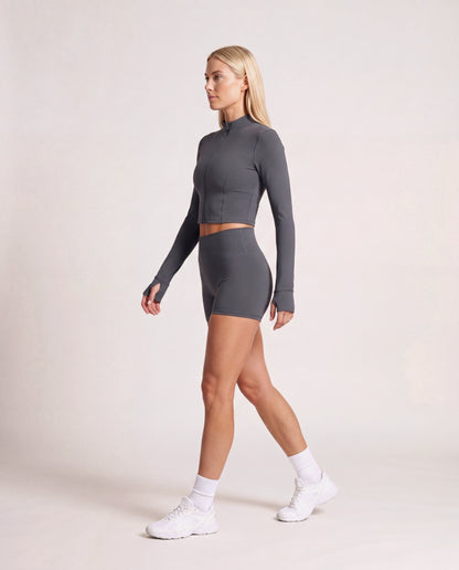VARCEA Graphite Gray Seamless Zipper Jacket