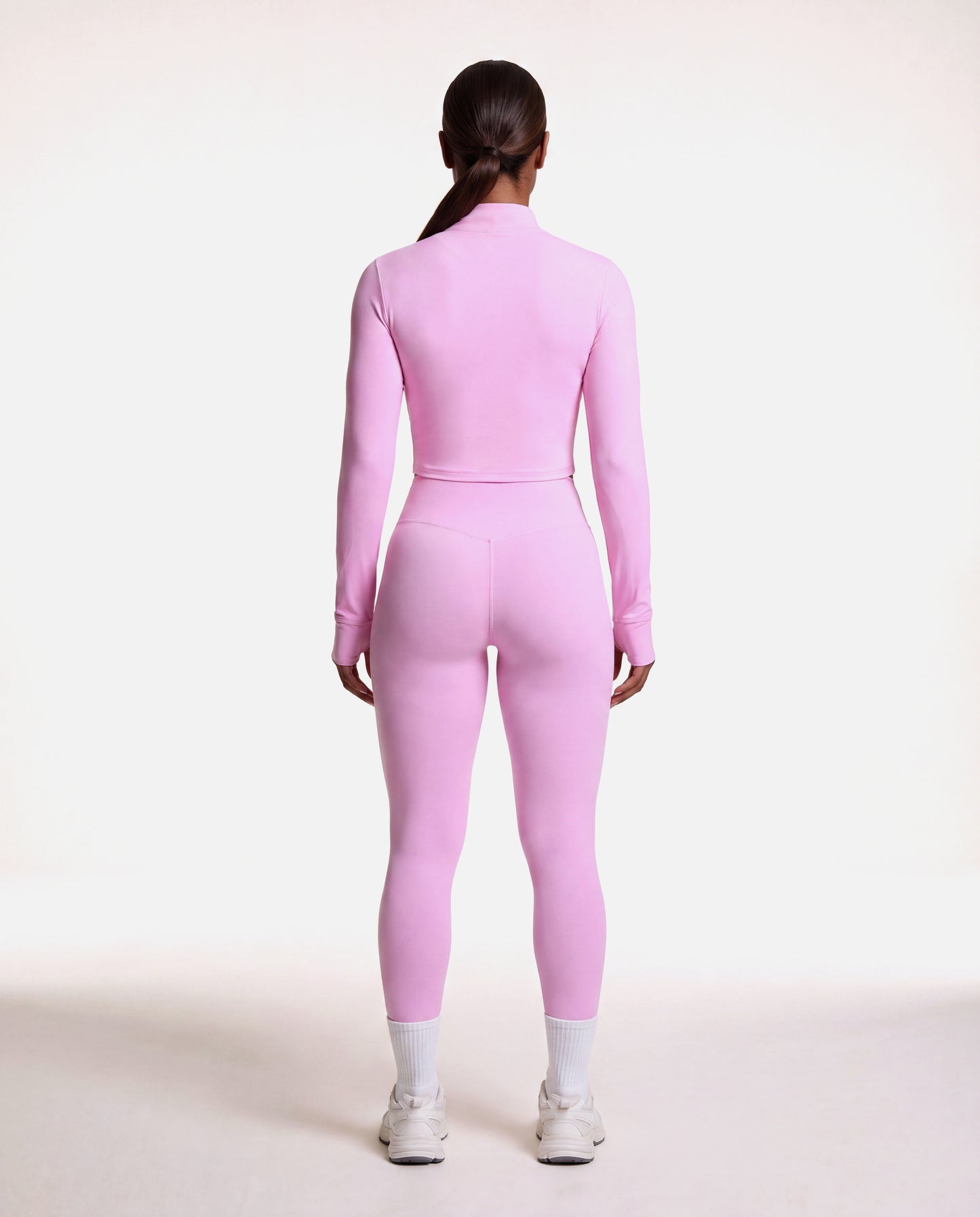 VARCEA Pink Seamless Zipper Jacket