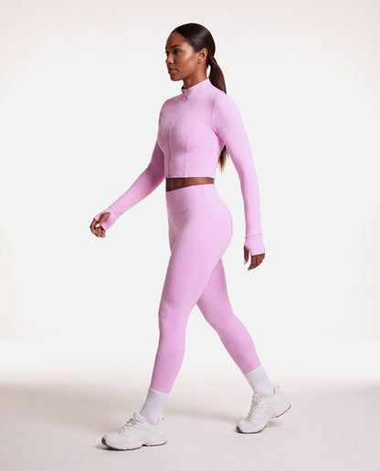 VARCEA Pink Seamless Zipper Jacket
