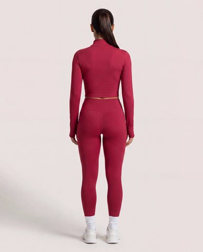 VARCEA Red Seamless Zipper Jacket